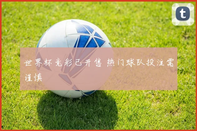 世界杯竞彩已开售 热门球队投注需谨慎